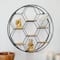 Black Metal Round 7 Shelves Wall Shelf 28" x 5" x 28"